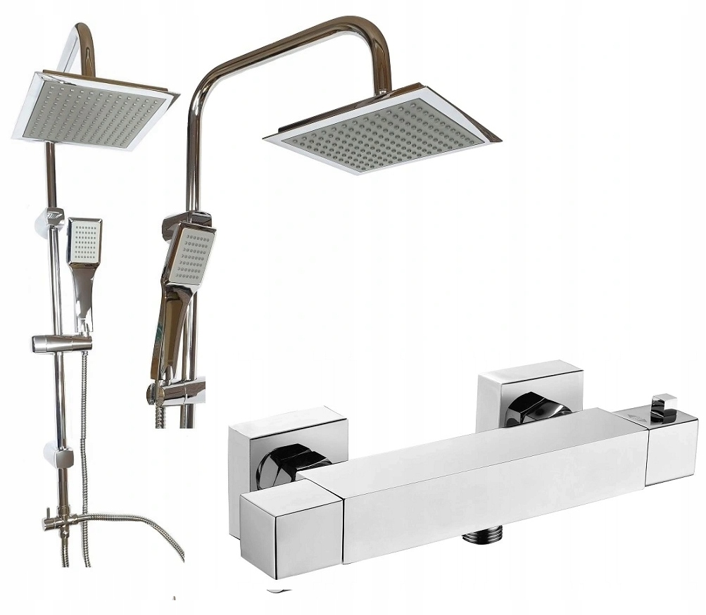 Sprchový panel - TERMOSTATICKÁ BATÉRIA nastavená na HEATER CUBIC