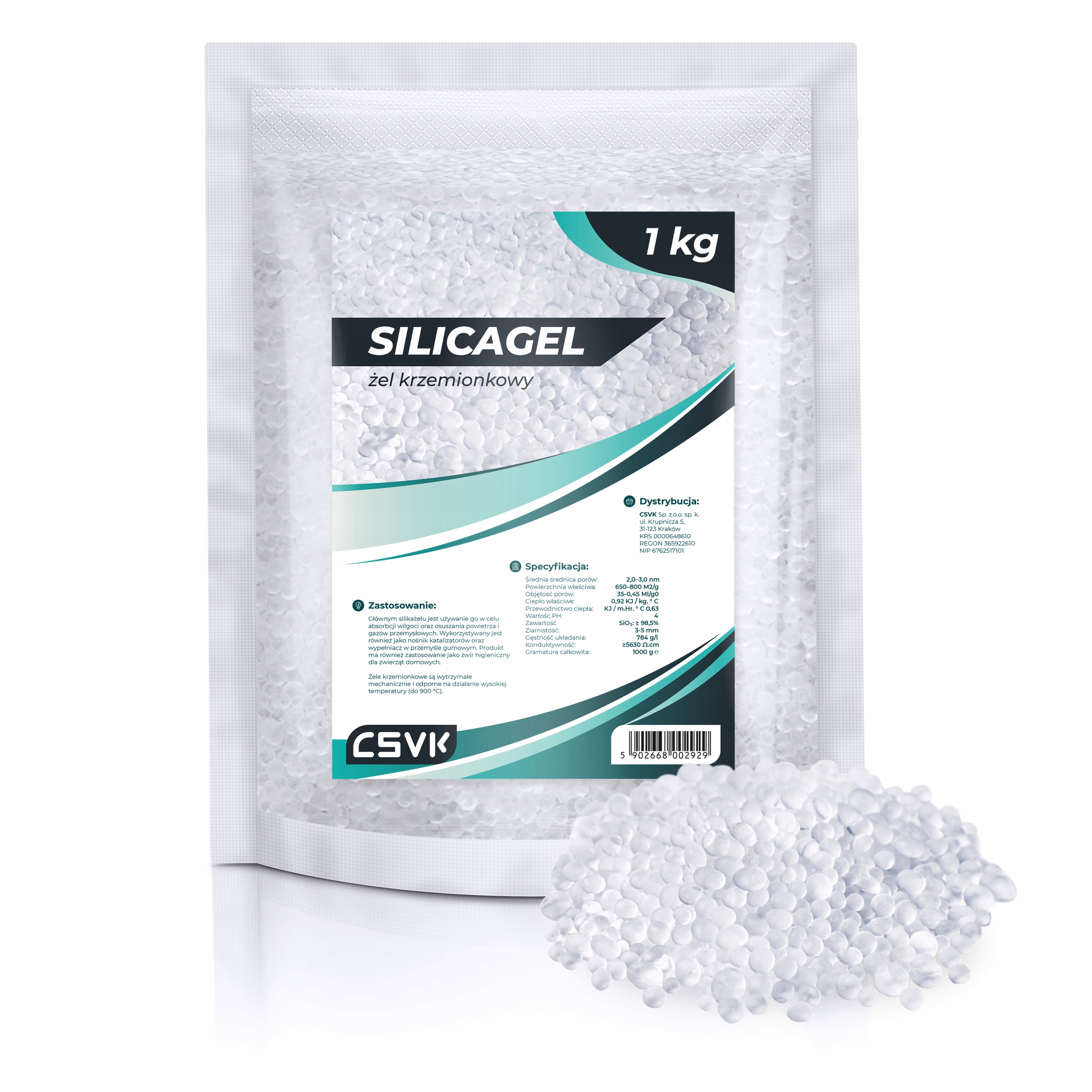 Odvlhčovač vzduchu - Premium SilicaGel 1 kg vysúšací silikagél
