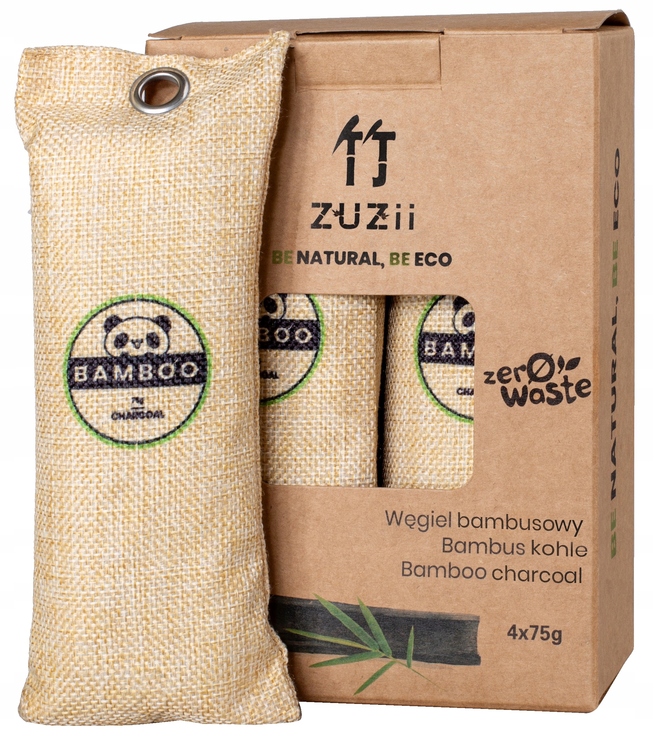 Odvlhčovač vzduchu - Bambusový uhľový absorbér vlhkosti 4x75