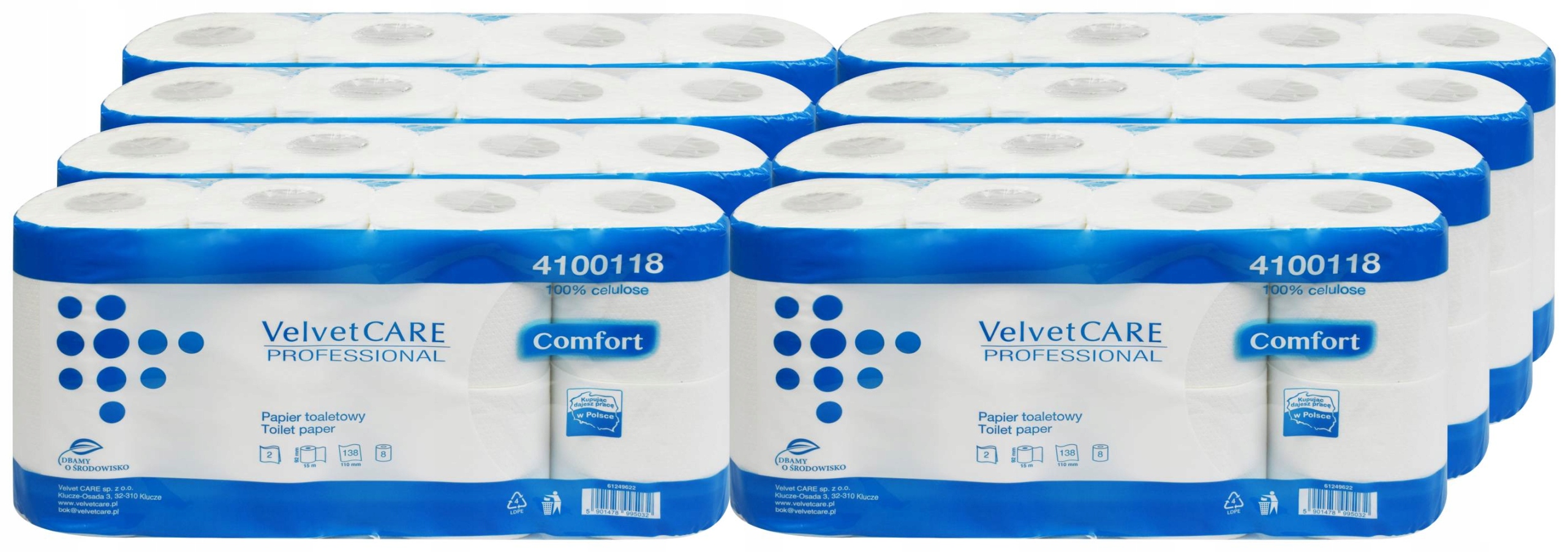 Držiak papiera Toaletný papier VELVET Care 64ks BIELY mäkký