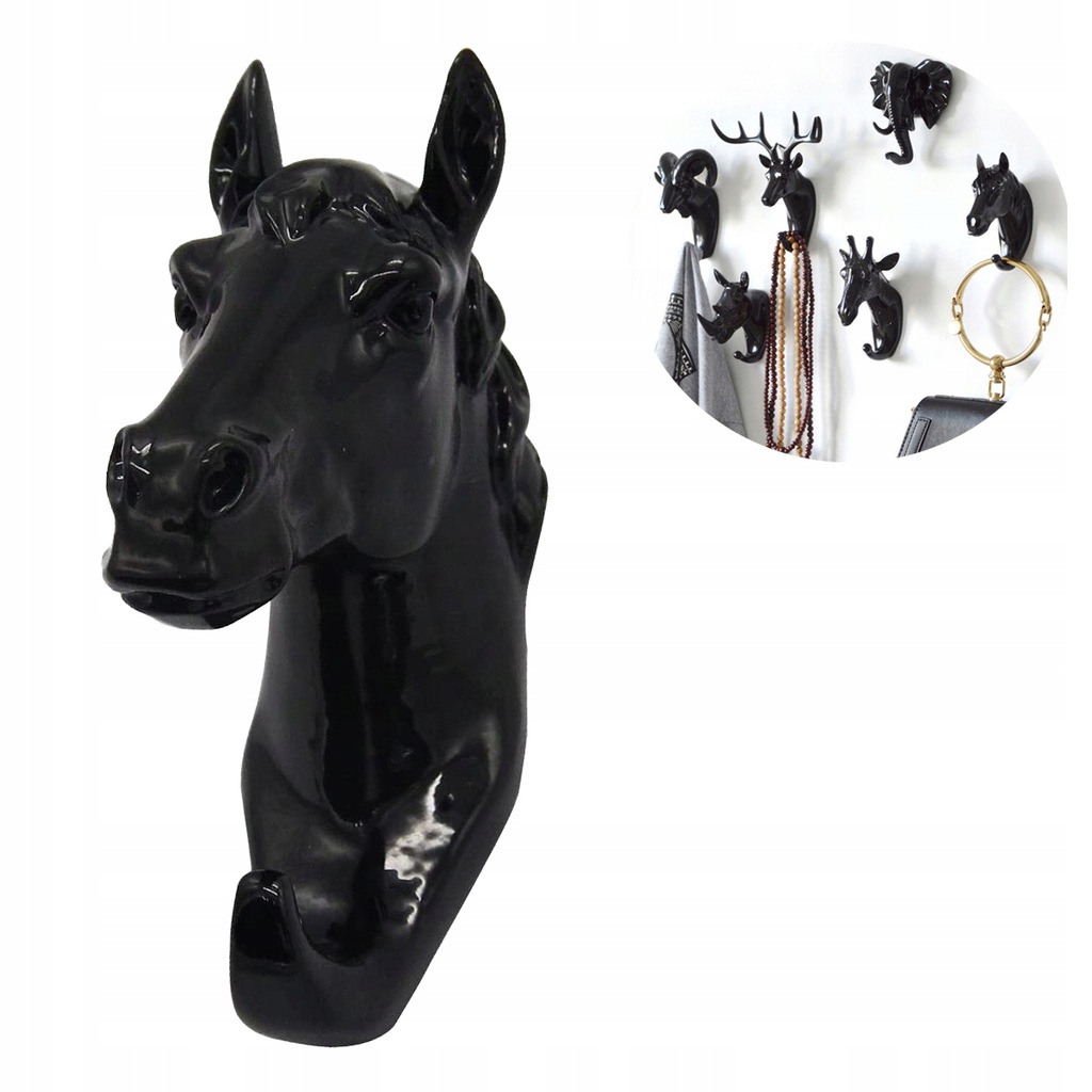Vešiak - Vešiak, háčik na kľúče, pripevnený na stene (Black Horse