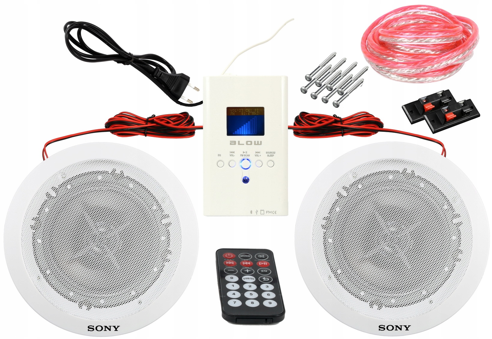 Kupelňový set doplnkov - STROPNÝ ZVUKOVÝ SYSTÉM BT USB RÁDIO SONY