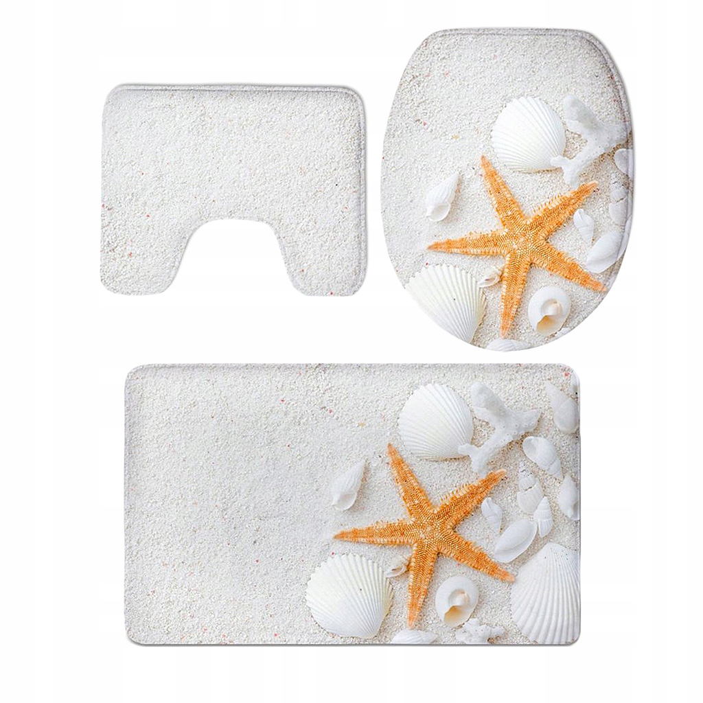 Kupelňový set doplnkov - Súprava kobercov do kúpeľne - Starfish 6