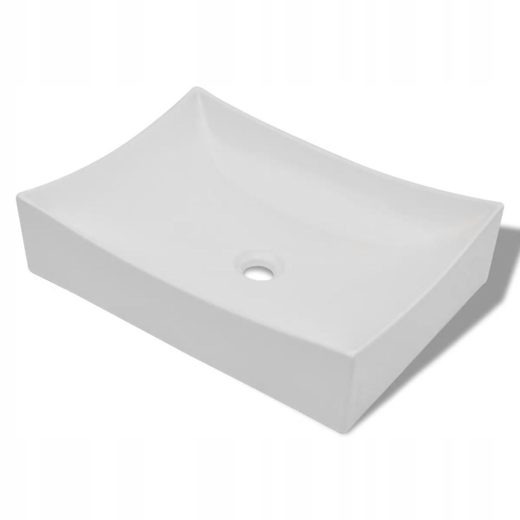 Kupelňový set doplnkov - Umývadlo do kúpeľne, biely porcelán