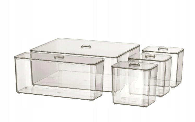 Kupelňový set doplnkov - KRABIČKY IKEA GODMORGON S VÍKOM 5ks