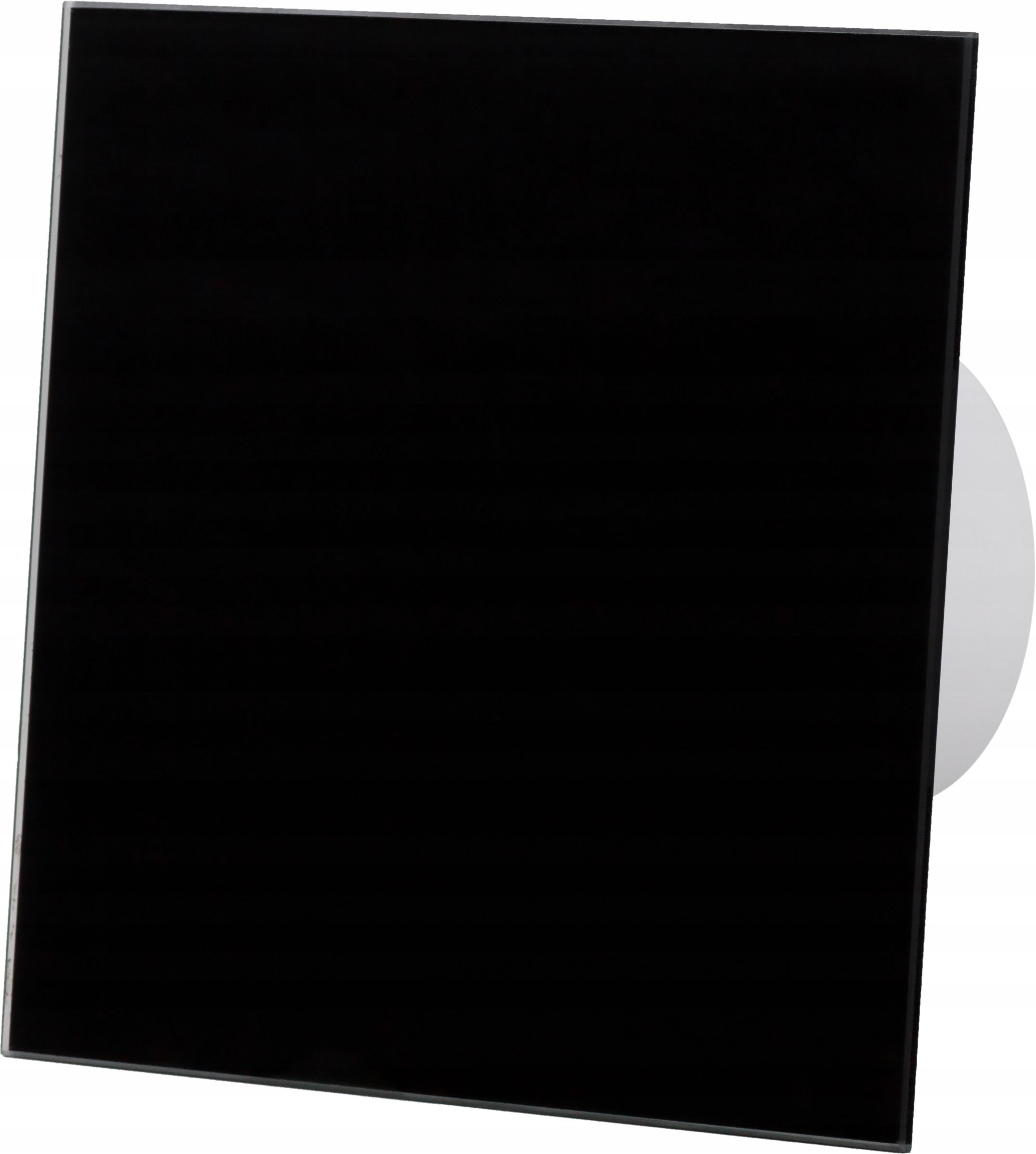 Kupelňový ventilátor - Vetracia mriežka 150x150mm čierne lesklé sklo