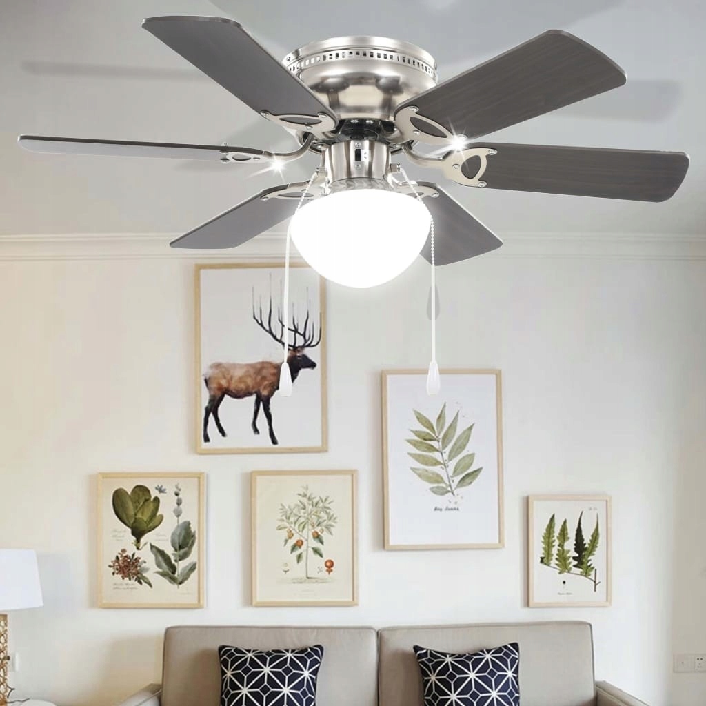 Kupelňový ventilátor - stradeXL Zdobený stropný ventilátor so žiarovkou, 82