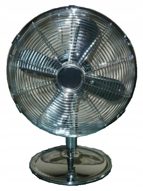 Kupelňový ventilátor - STOLNÝ VENTILÁTOR SILNÝ CHRÓM 33cm 45W