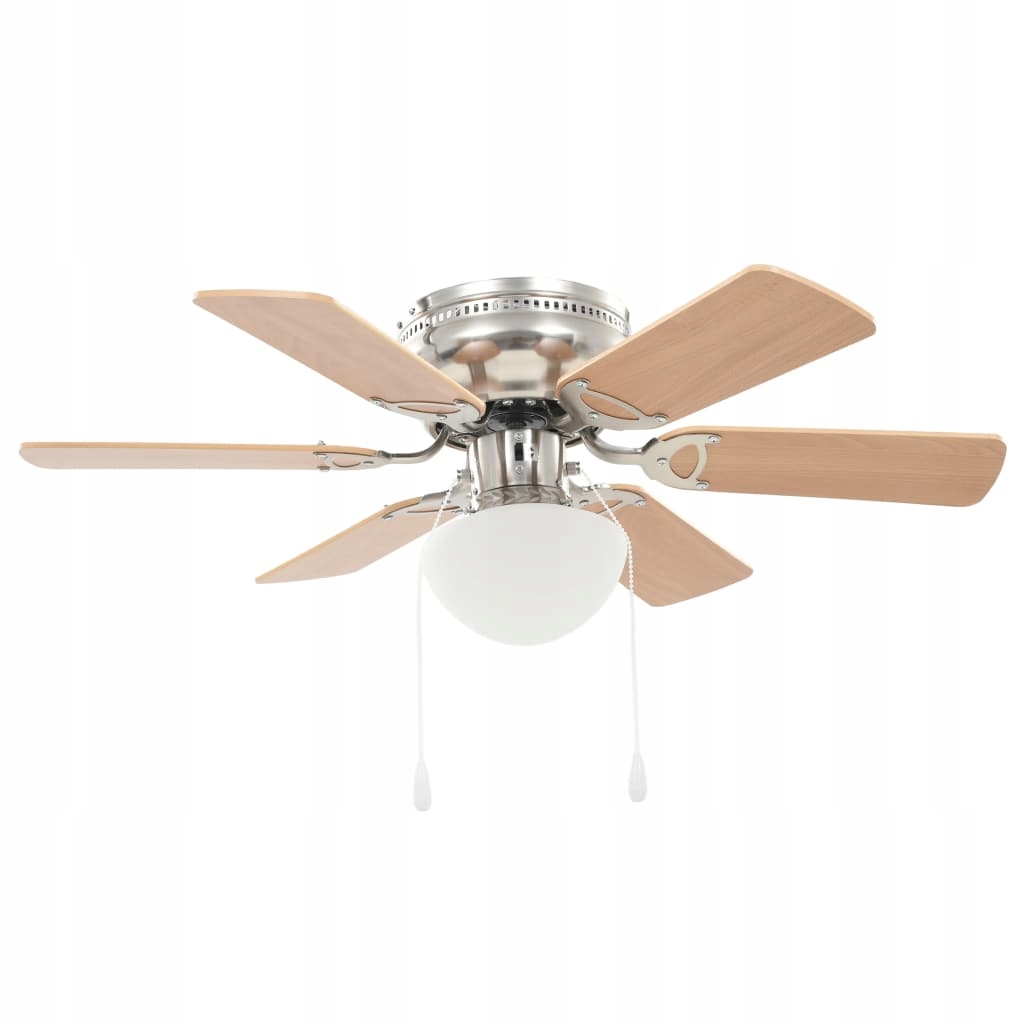 Kupelňový ventilátor - Zdobený stropný ventilátor so žiarovkou 82 cm i