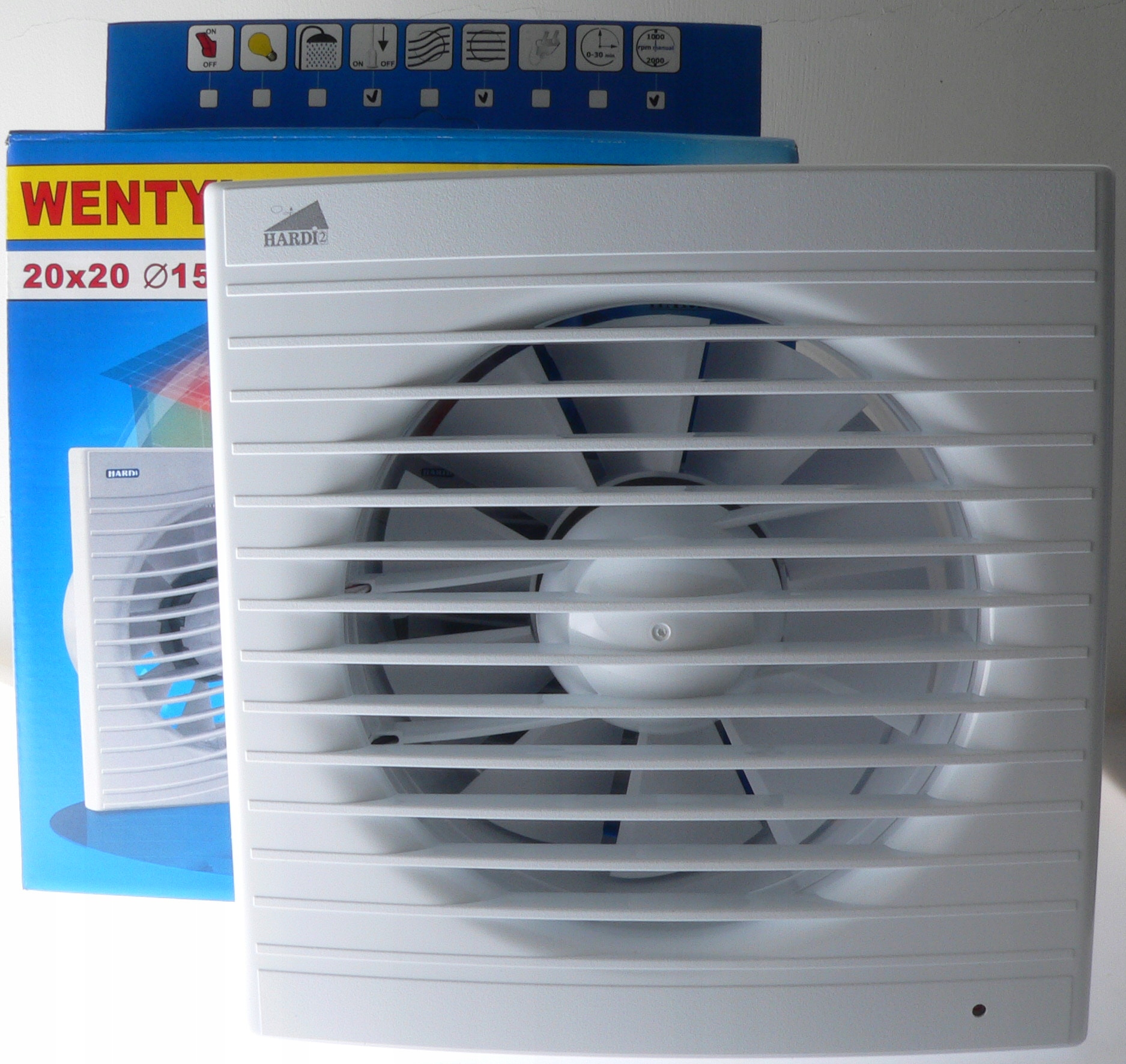 Kupelňový ventilátor - Dvojrýchlostný ventilátor + kábel + struna fi150 N0042