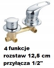 Sprchová batéria - Batéria zmiešavacieho ventilu pre sprchové kúty 125 mm