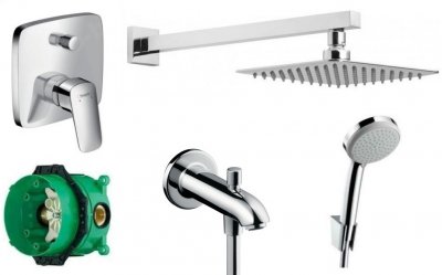 Umyvadlová batéria - HANSGROHE LOGIS KÚPEĽŇOVÁ SADA + SPRCHOVÁ SPRCHA 20