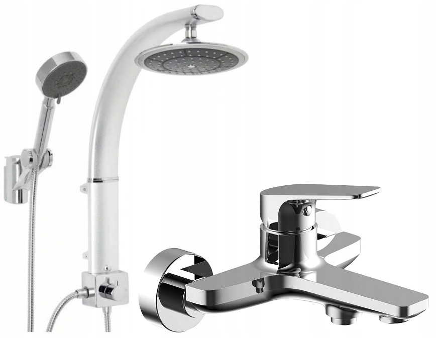 Vaňová batéria - Dažďová sprcha, stĺpec, PANEL + KÚPEĽŇA MODERNÝ faucet
