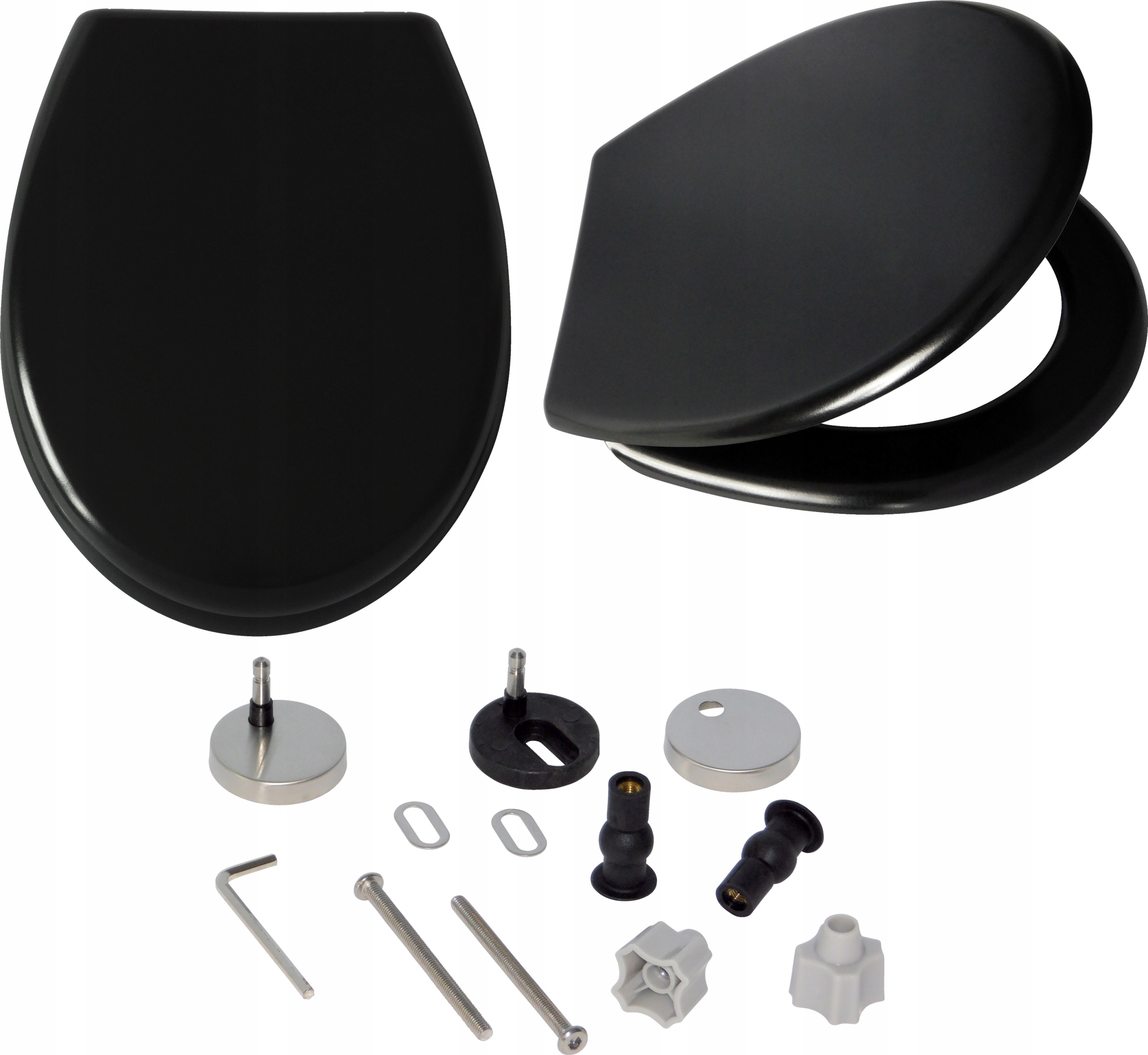WC doska - WC sedátko CLOSET, pomaly sa zatvárajúce, SEDESS BLACK