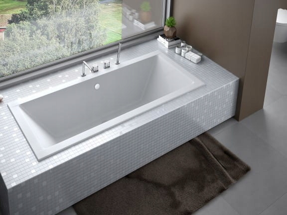 KÚPEĽŇA BESCO QUADRO SLIM 170 + SIFÓN + RÁM