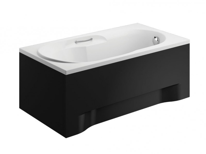 Obdĺžniková vaňa 140x75 Lux čierna + sifón