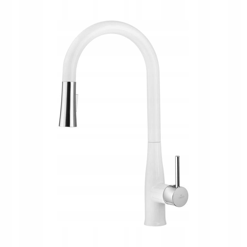 Kuchynská batéria - Faucet Lukrecja chrómovo biely drez s