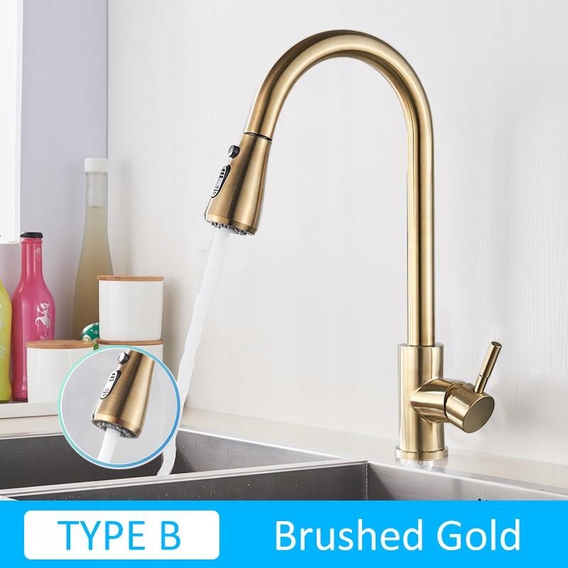 Kuchynská batéria -  [Kefa typ B Zlatá] Kuchynský faucet