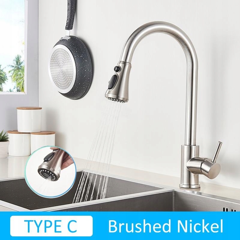 Kuchynská batéria -  [Brushed Nickel Type C] Kuchynský faucet