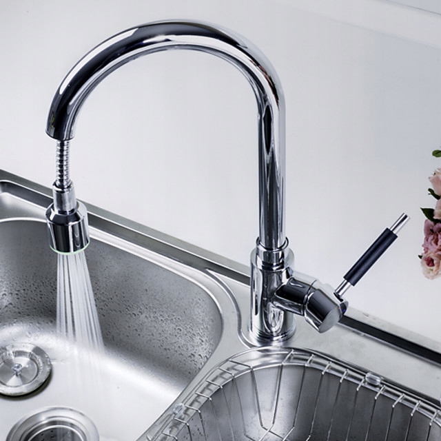 Kuchynská batéria - Faucetový kuchynský faucet Moderný výsuvný LED faucet
