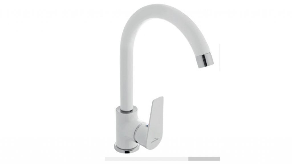 Kuchynská batéria - Umývadlová batéria INVENA DOKOS WHITE biela / chróm