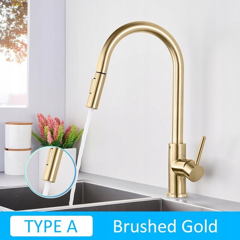 Kuchynská batéria -  [Zadajte zlatú kefu] Kuchynský faucet