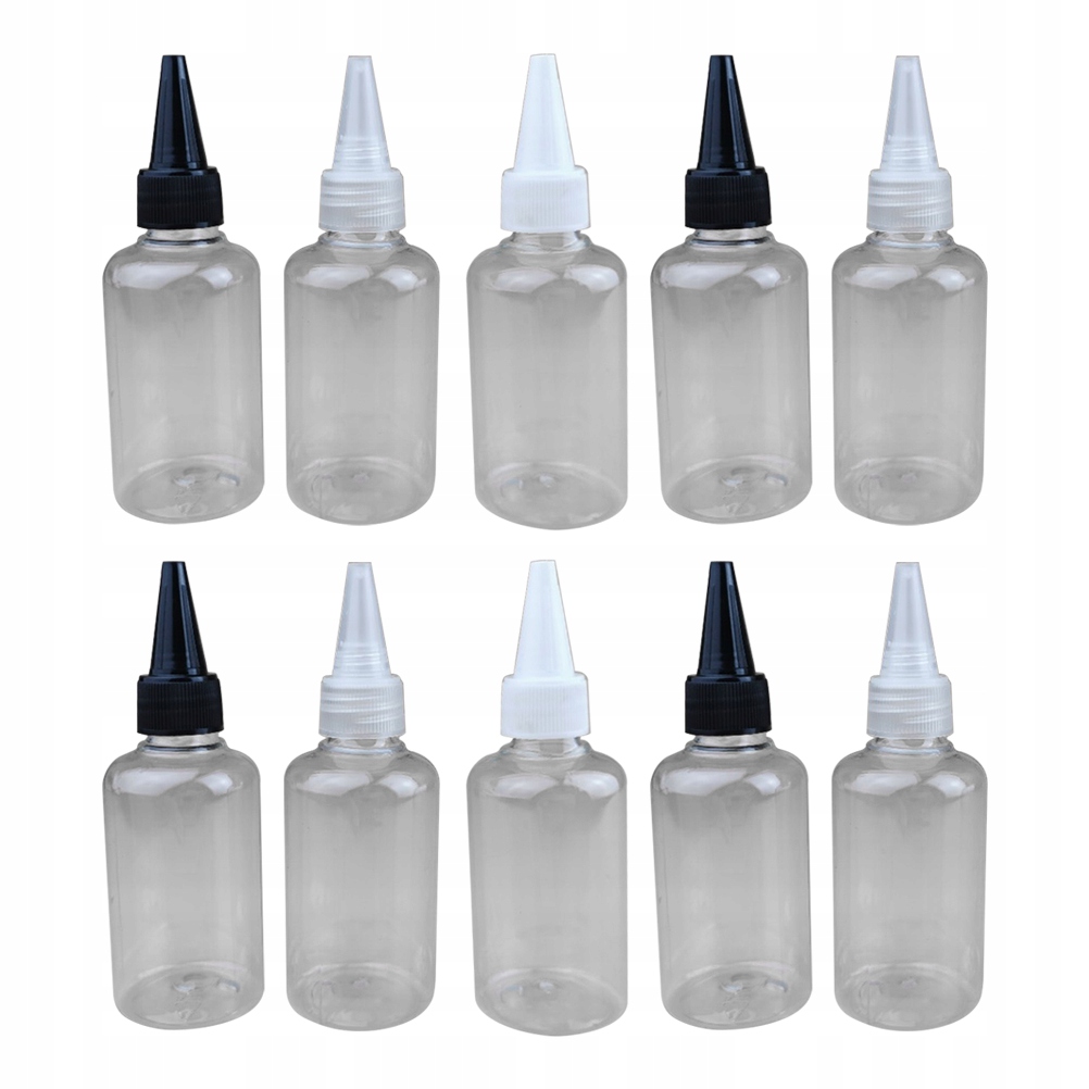 Dávkovač - 10ks 50ml číre plastové fľaše