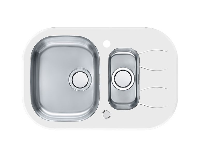 ALVEUS GLASS SINK WAVE UP 30 WHITE