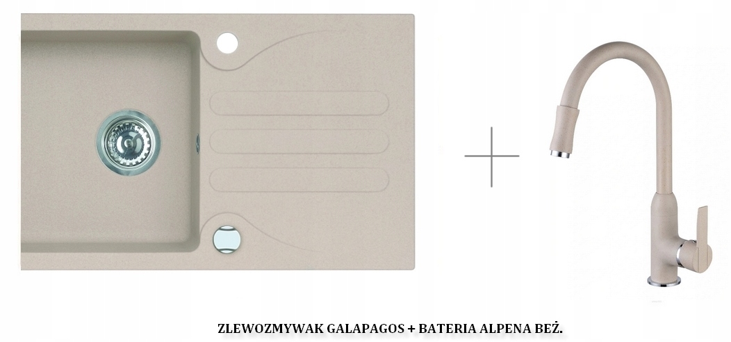 GALAPAGOS BEIGE GRANITOVÝ Drezový kohútik ZATVORITEĽNÝ VÝTLAK