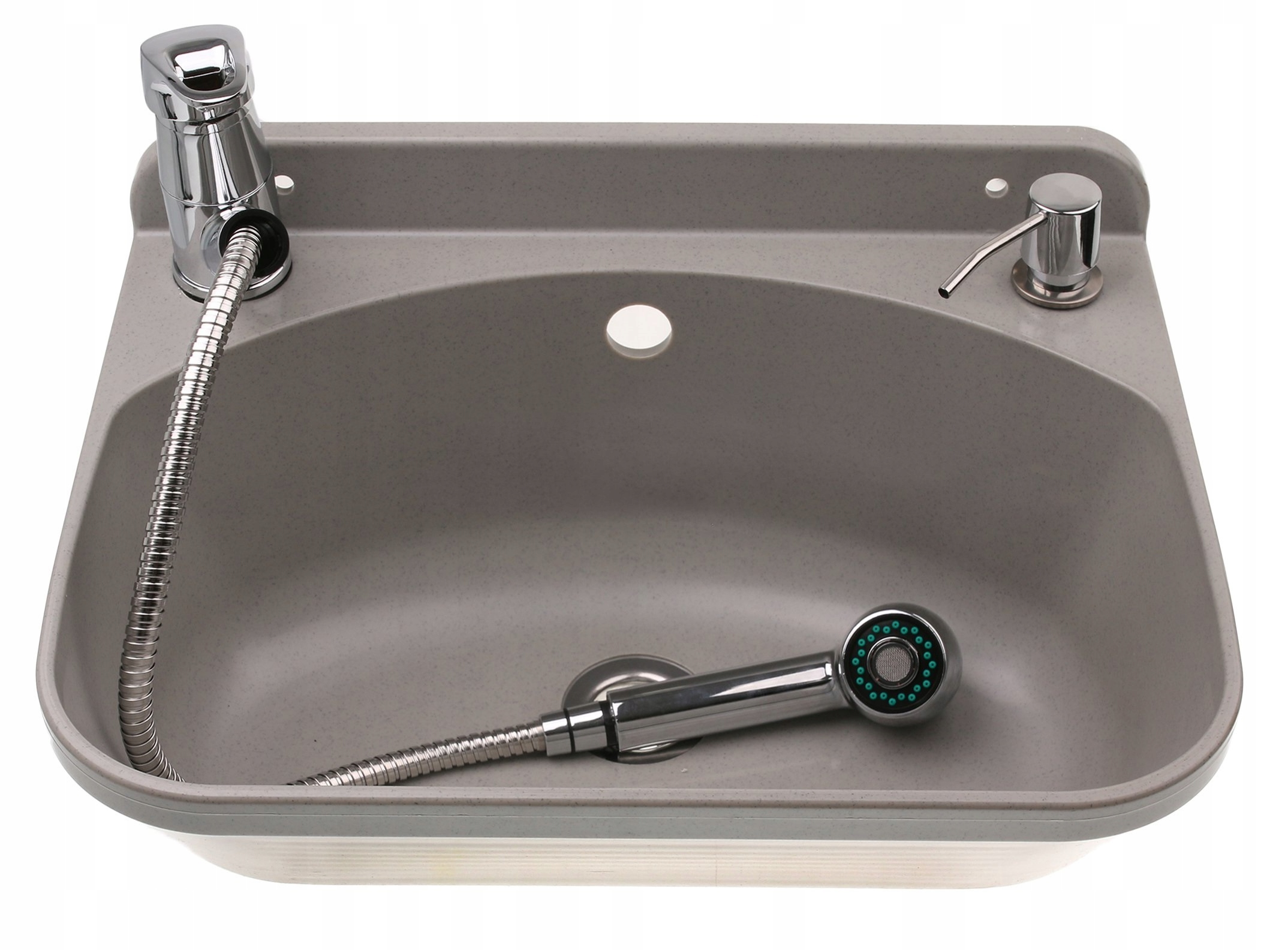 Ekonomický šedý dávkovací kohútik SINK CHAMBER