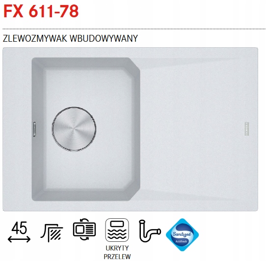 FRANKE SINK GRANITE FXG 611-78 BIELY