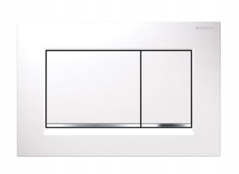 WC tlačidlo - TLAČIDLO GEBERIT SIGMA30 BIELY CHROM DUOFIX UP320