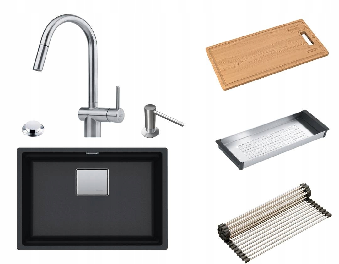 Franke KNG 110-52 onyxový drez + faucet + dávkovač