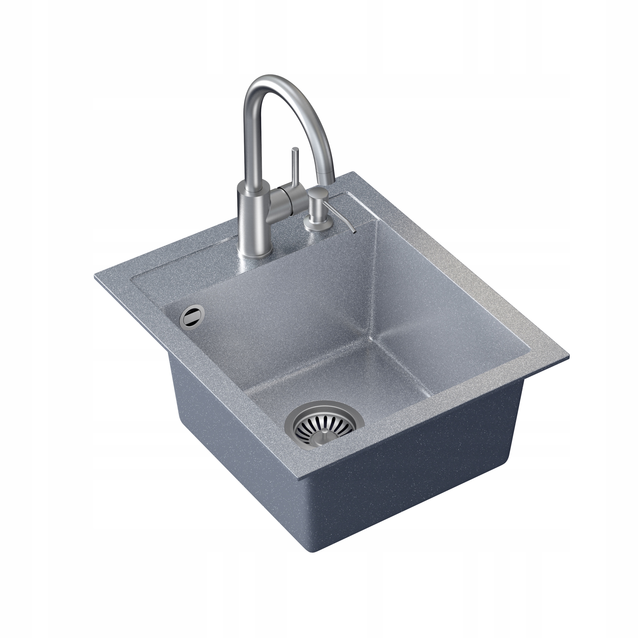 JOHNNY 100 SINK GREY BATTERY NAOMI VÝDEJNÝ SIFÓN