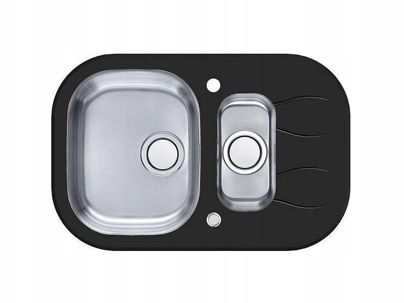 ALVEUS GLASS SINK WAVE UP 30 ČIERNY