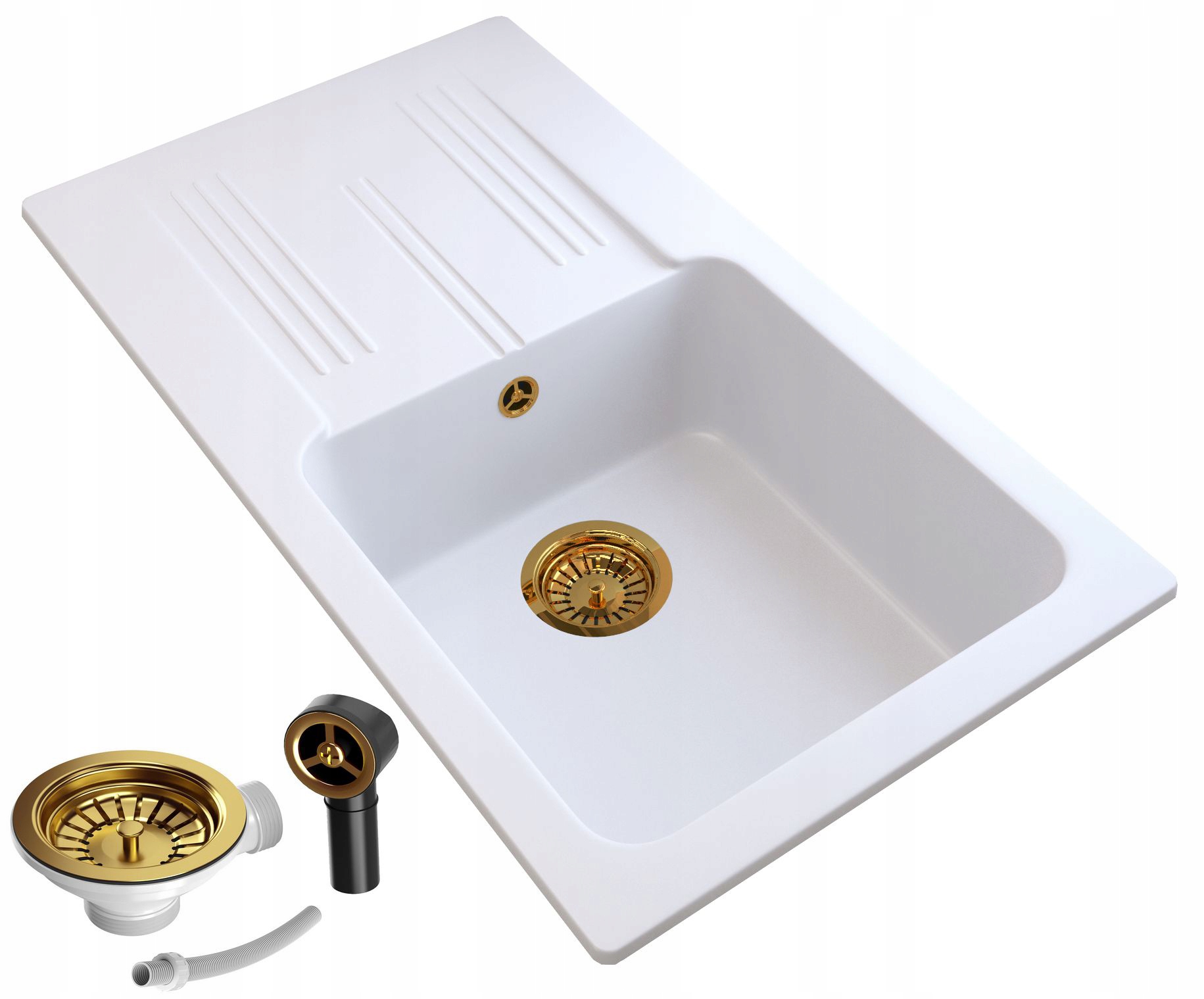 GRANITOVÝ Drez ADA GOLD WALL SIFON D