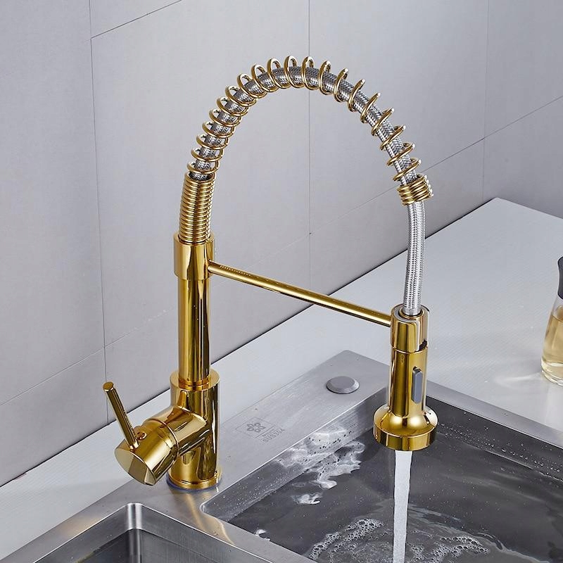 [Zlatý faucet] Zlaté dvojité umývadlo