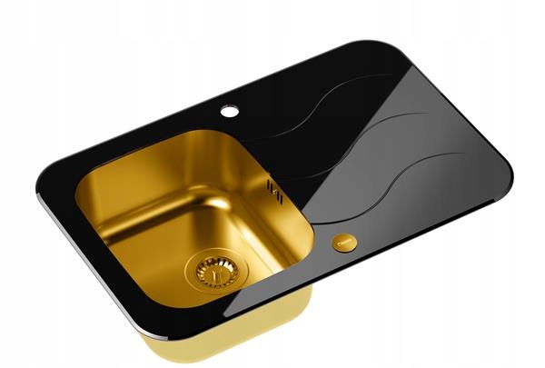 Drez QUADRON SINK ČIERNE SKLO Glen 211