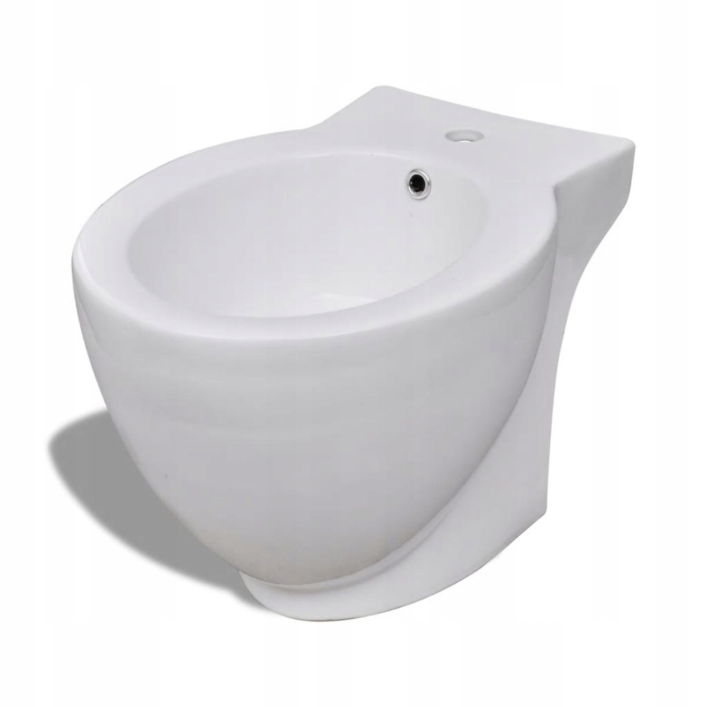 Zaoblený keramický bidet, biely