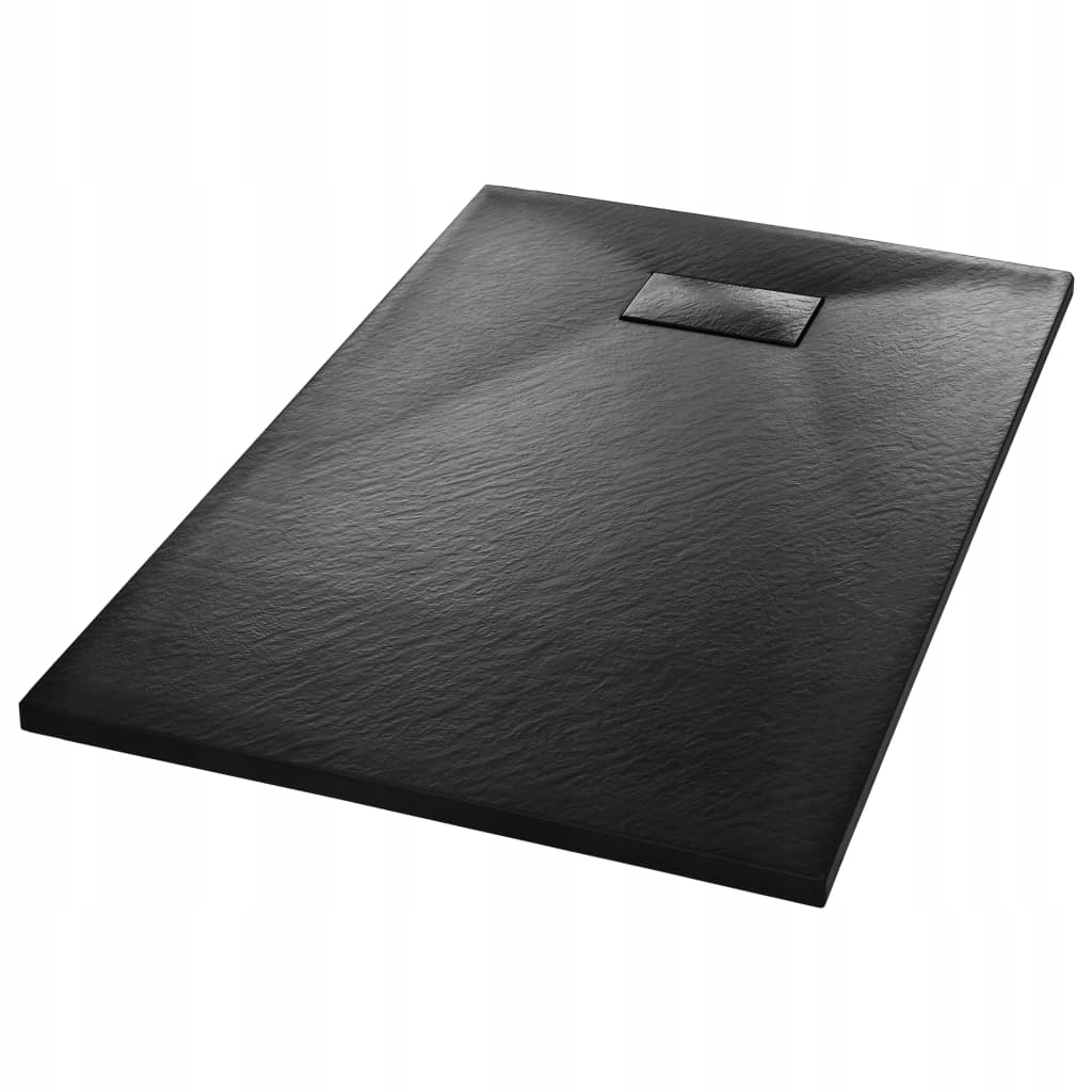 VidaXL SMC sprchová vanička čierna 100 x 80 cm