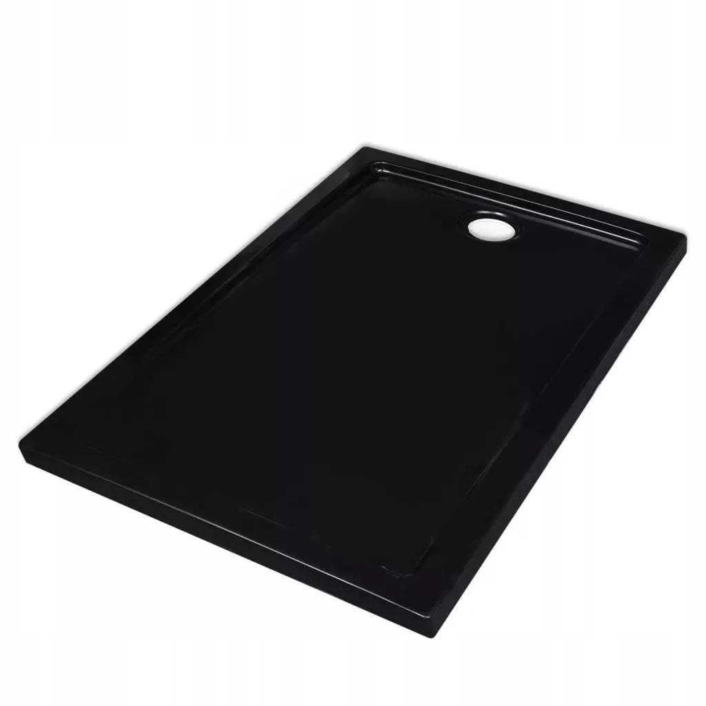 Čierna obdĺžniková sprchová vanička z ABS 70x100cm