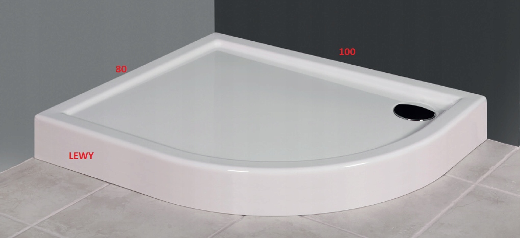 Sprchová vanička NOVELLINI CITY R 100x80 x14 s ľavým panelom