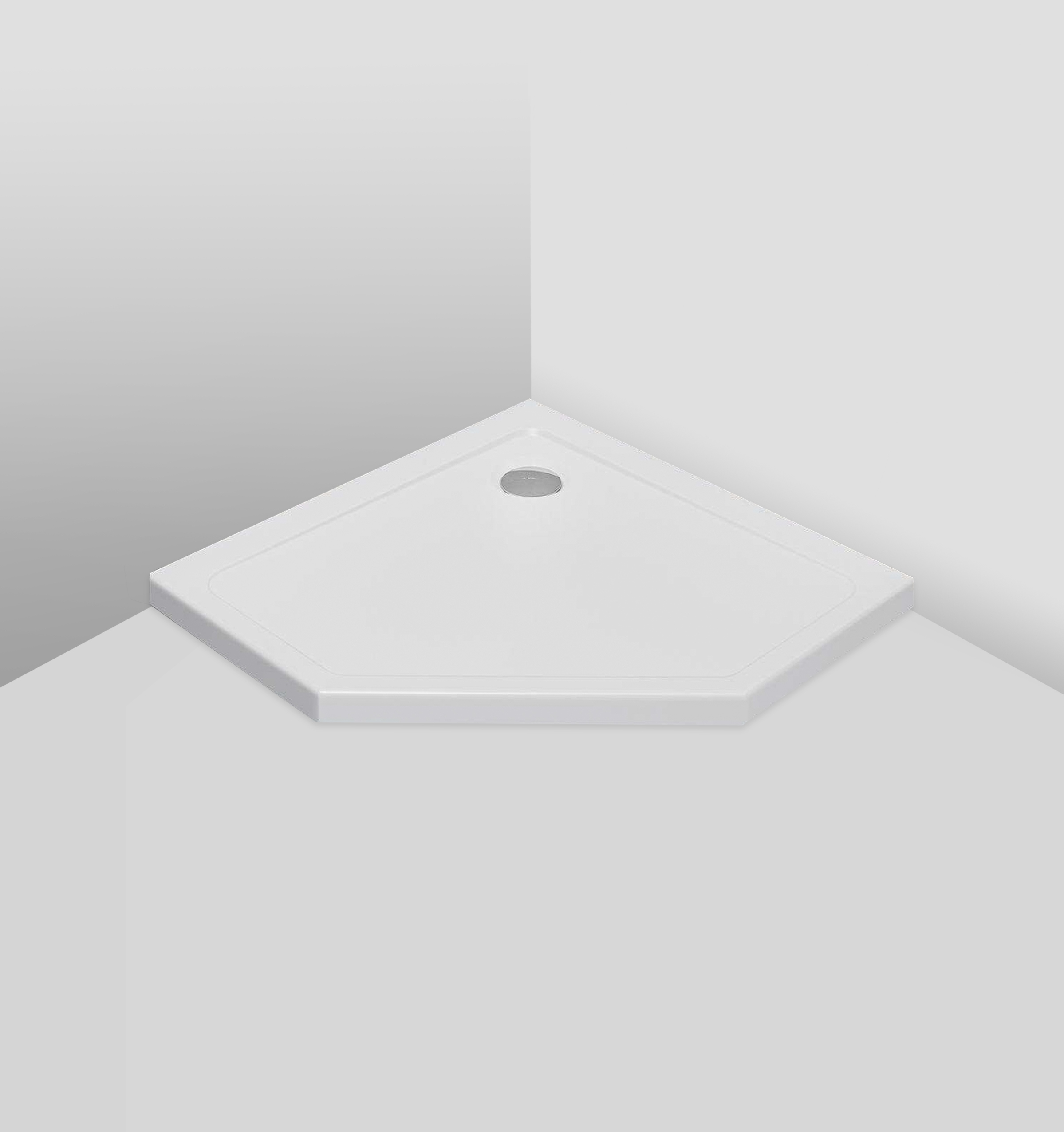 Bravat Pentagonal slim sprchová vanička 90x90x5,5 cm