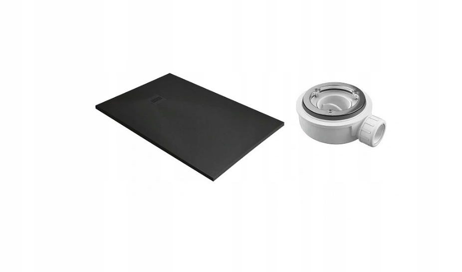 Radaway kyntos F 120x100 čierna sprchová vanička + sifón