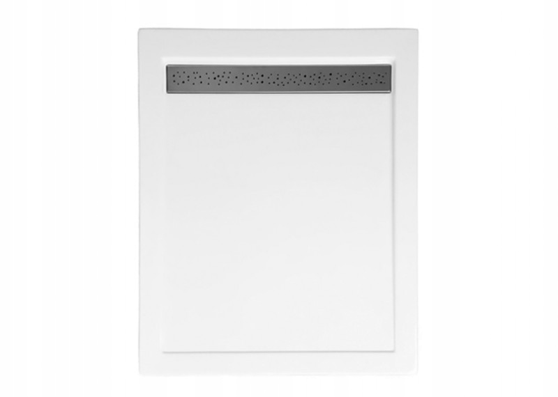 SPRCHOVÝ ZÁSOBNÍK LINEÁRNY ODTOK 100x80, BIELY