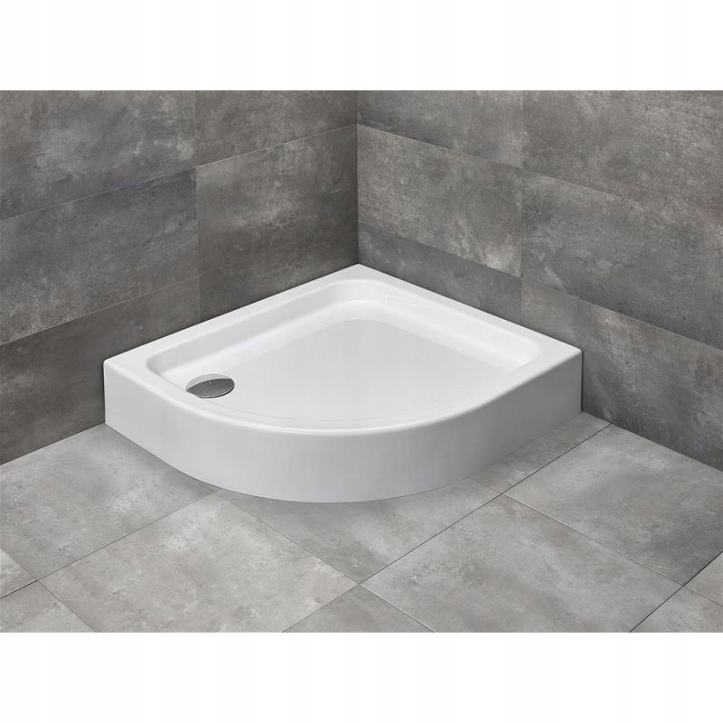 SPRÁVNY POLI-KRUHOVÝ SPRCHOVÝ ZÁSOBNÍK 80X90 CM RADAWAY SIROS E