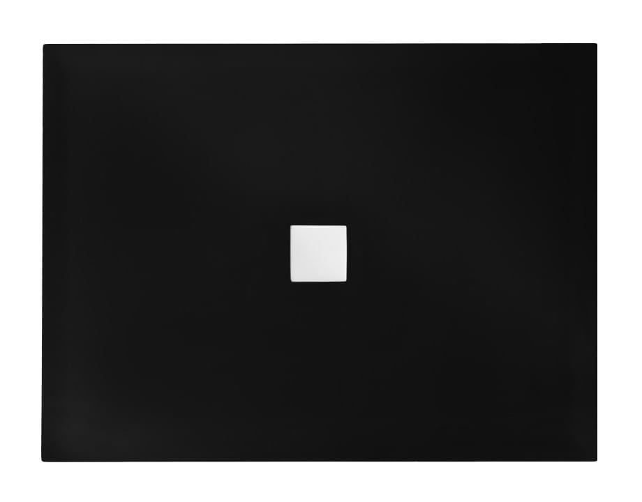 BESCO OBDĺžnikový sprchový žľab NOX ČIERNY SLIM 100x80x3
