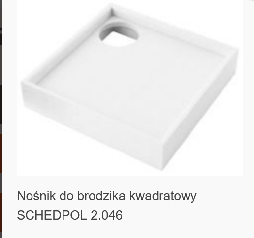 Podpora štvorcovej sprchovej vaničky SCHEDPOL 2.046