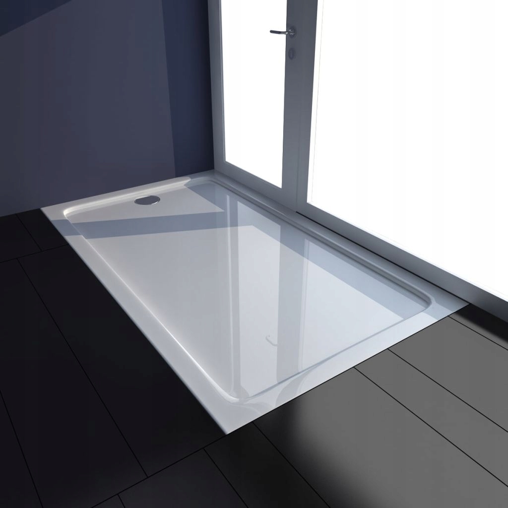 Obdĺžnikový sprchový žľab s protišmykovým bielym 70x100