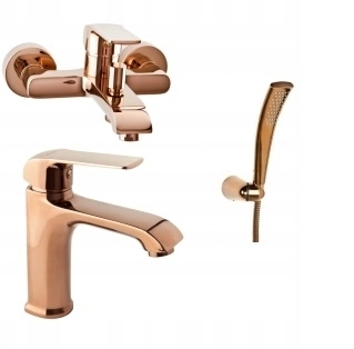 Vaňová batéria - Umývadlová vaňová sprcha Aurora Rose Gold